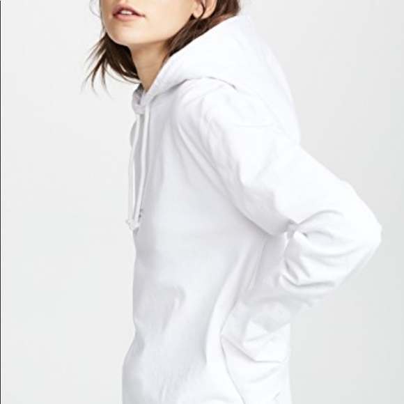 acne white hoodie